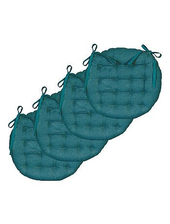 Galettes de chaise rondes bicolores, lot par 4 - DYLREV