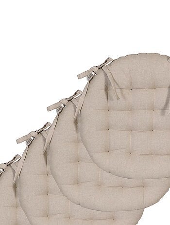 Galettes de chaise rondes bicolores, lot par 4 - DYLREV