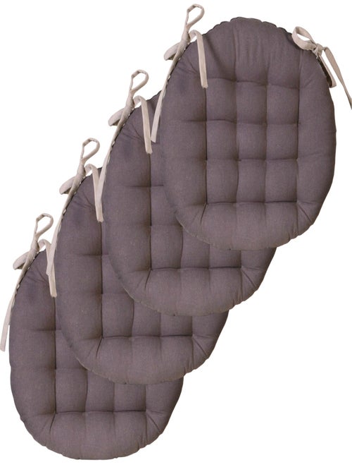 Galettes de chaise rondes bicolores, lot par 4 - DYLREV - Kiabi