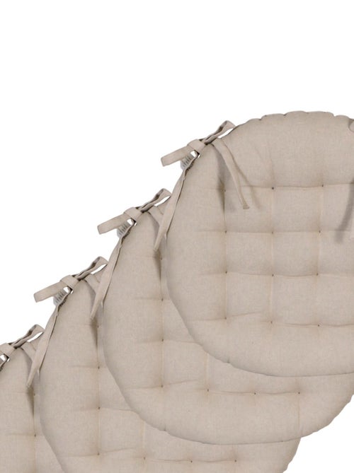 Galettes de chaise rondes bicolores, lot par 4 - DYLREV - Kiabi