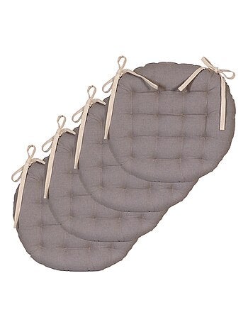 Galettes de chaise rondes bicolores, lot par 4 - DYLREV