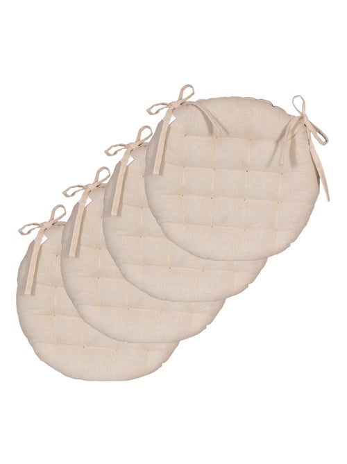 Galettes de chaise rondes bicolores, lot par 4 - DYLREV - Kiabi