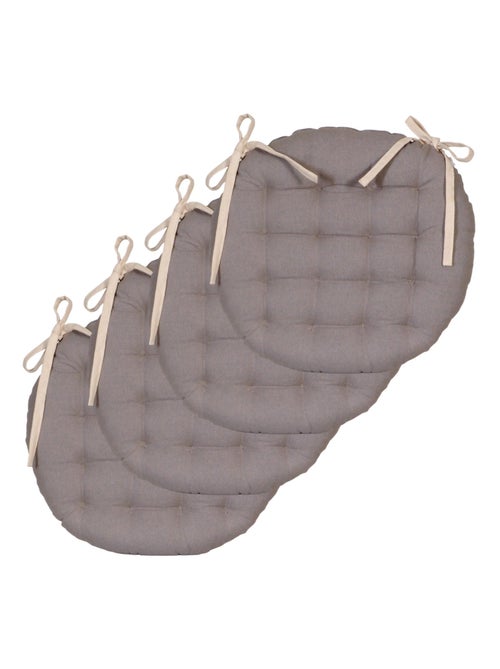 Galettes de chaise rondes bicolores, lot par 4 - DYLREV - Kiabi