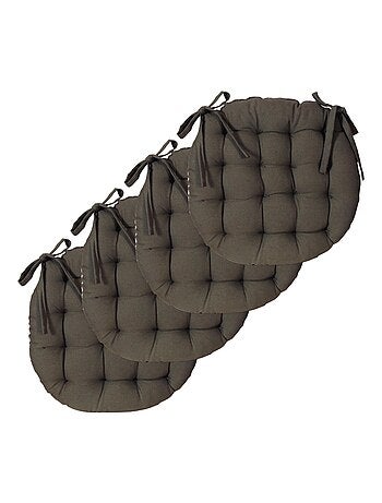 Galettes de chaise rondes bicolores, lot par 4 - DYLREV