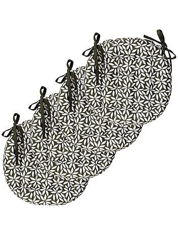 Galettes de chaise rondes bicolores, lot par 4 - DYLREV