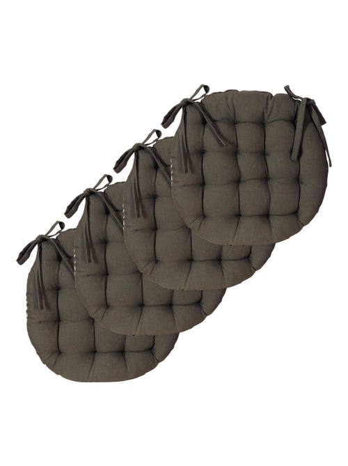 Galettes de chaise rondes bicolores, lot par 4 - DYLREV - Kiabi