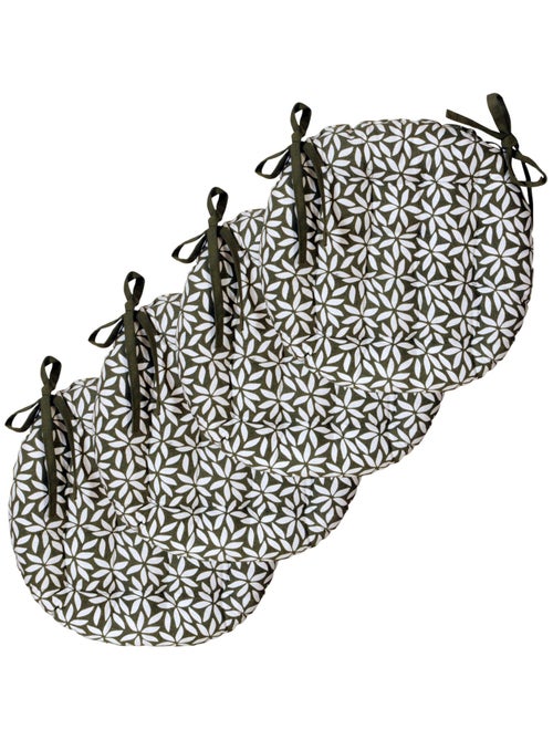 Galettes de chaise rondes bicolores, lot par 4 - DYLREV - Kiabi