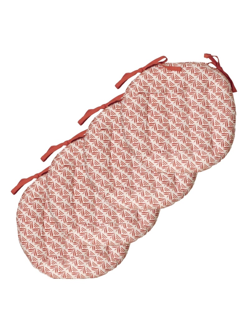Galettes de chaise rondes bicolores, lot par 4 - DYLREV Terracotta - Kiabi