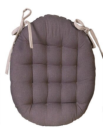 Galettes de chaise rondes bicolores, lot par 6 - DYLREV