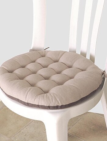 Galettes de chaise rondes bicolores, lot par 6 - DYLREV