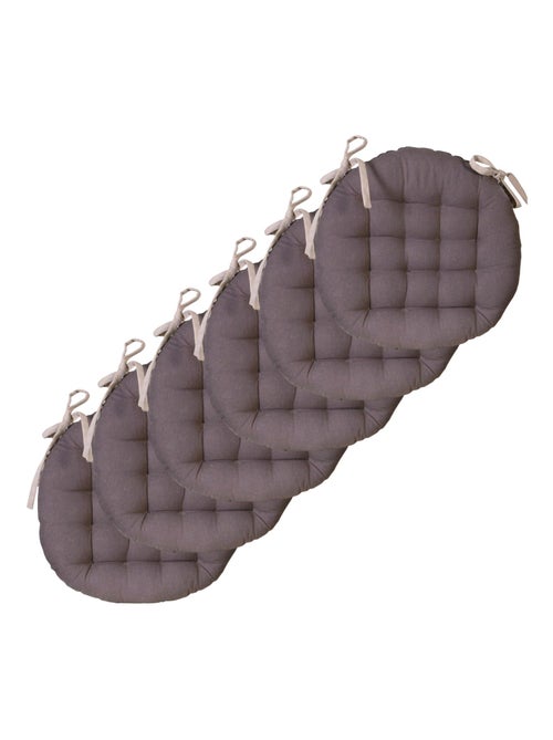 Galettes de chaise rondes bicolores, lot par 6 - DYLREV - Kiabi