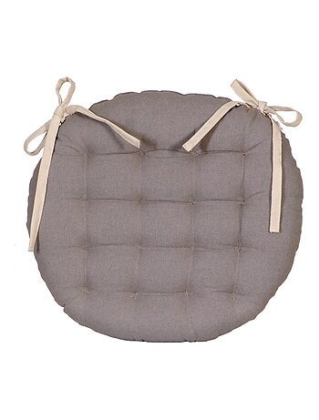 Galettes de chaise rondes bicolores, lot par 6 - DYLREV