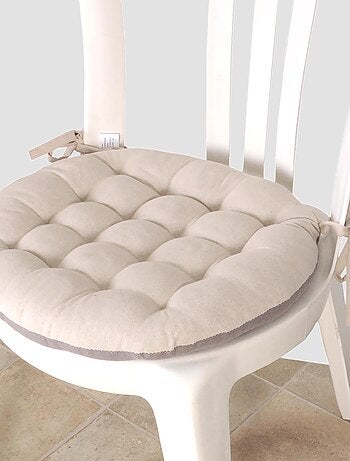 Galettes de chaise rondes bicolores, lot par 6 - DYLREV