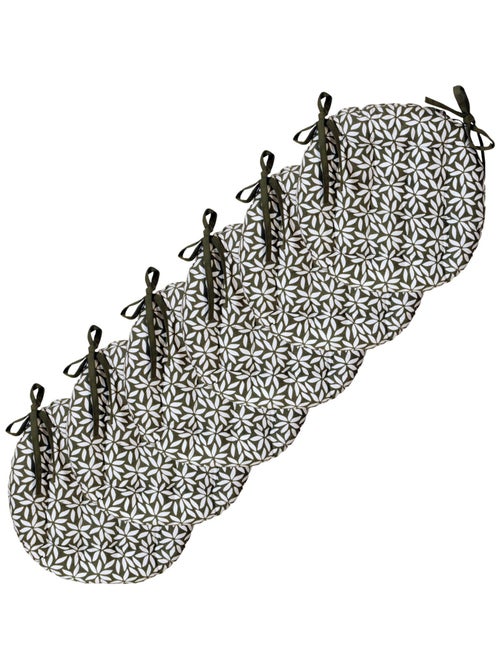 Galettes de chaise rondes bicolores, lot par 6 - DYLREV - Kiabi