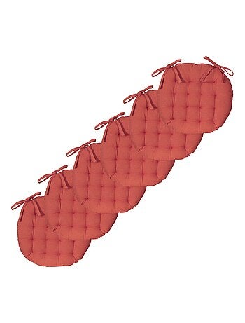 Galettes de chaise rondes bicolores, lot par 6 - DYLREV