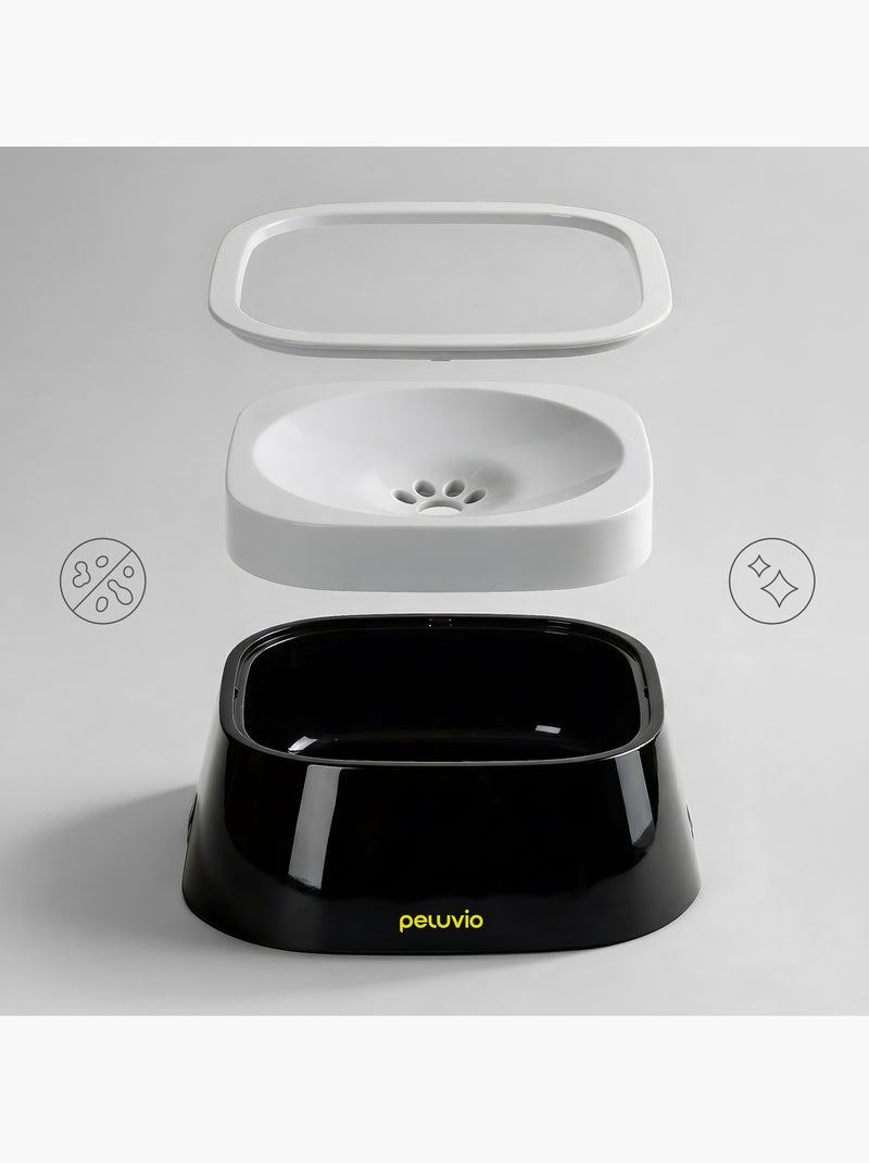 Gamelle Anti Éclaboussures Chien PELUVIO Ripple - 1L - Bol d'eau de Flottabilité -  Voyage, Maison Noir - Kiabi