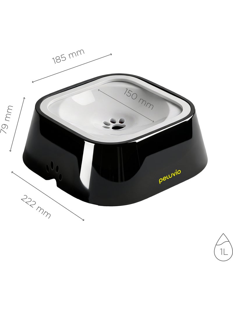 Gamelle Anti Éclaboussures Chien PELUVIO Ripple - 1L - Bol d'eau de Flottabilité -  Voyage, Maison Noir - Kiabi