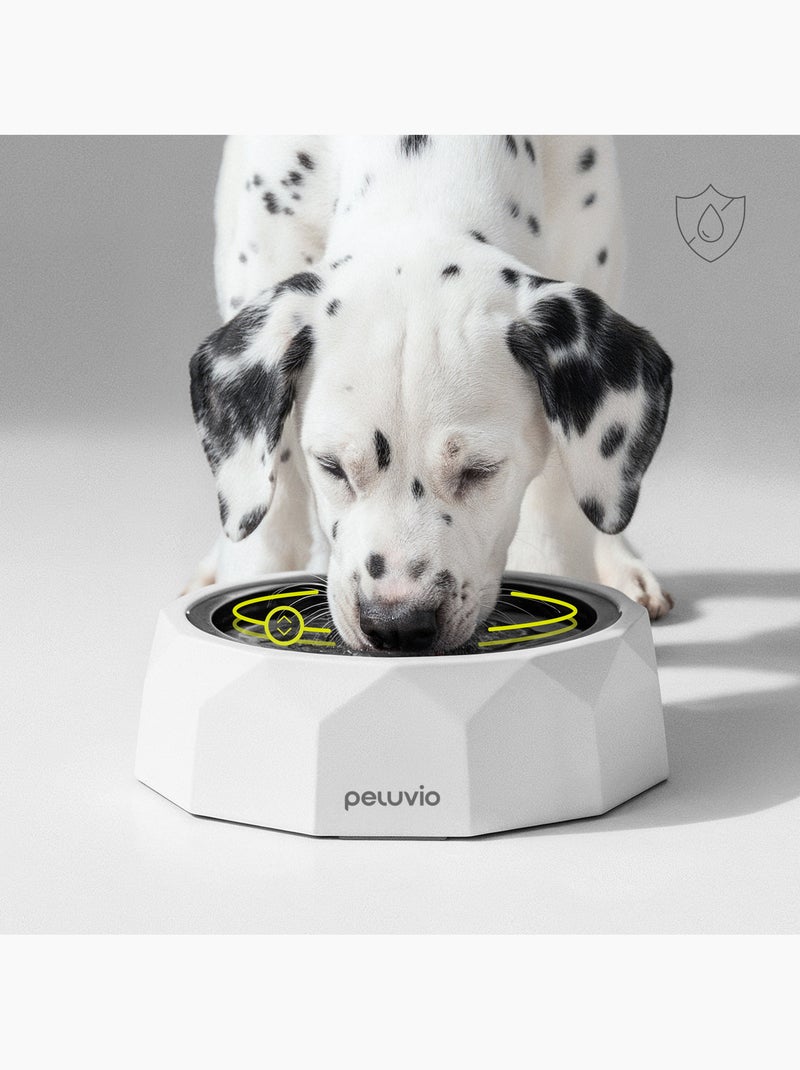 Gamelle Anti Éclaboussures Chien PELUVIO Surfa - 1L - Bol d'eau de Flottabilité - Voyage, Maison Blanc - Kiabi