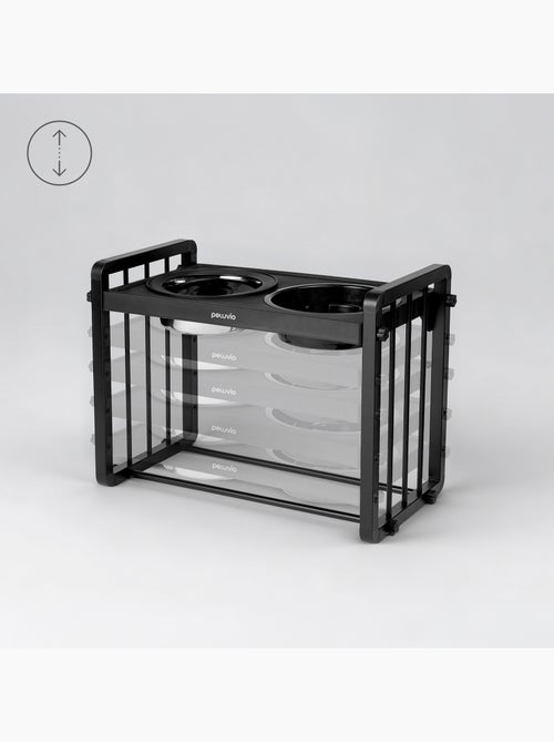 Gamelle chien surélevée PELUVIO Levee - 2 bols - Hauteur ajustable - Gamelle Anti Éclaboussures - Kiabi Gamelle chien surélevée PELUVIO Levee - 2 bols - Hauteur ajustable - Gamelle Anti Éclaboussures - Kiabi