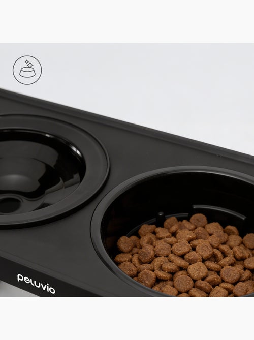 Gamelle chien surélevée PELUVIO Levee - 2 bols - Hauteur ajustable - Gamelle Anti Éclaboussures - Kiabi Gamelle chien surélevée PELUVIO Levee - 2 bols - Hauteur ajustable - Gamelle Anti Éclaboussures - Kiabi