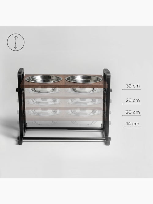 Gamelle chien surélevée PELUVIO Misty - 2 Bols - Hauteur ajustable - Gamelle Anti Éclaboussures - Kiabi Gamelle chien surélevée PELUVIO Misty - 2 Bols - Hauteur ajustable - Gamelle Anti Éclaboussures - Kiabi