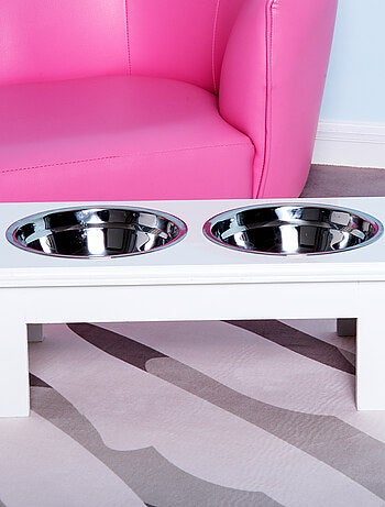Gamelle double chien chat surélevée MDF
