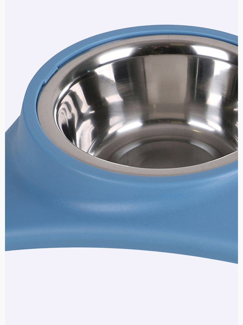 Gamelle double en inox pour chien - AFIBEL Bleu - Kiabi