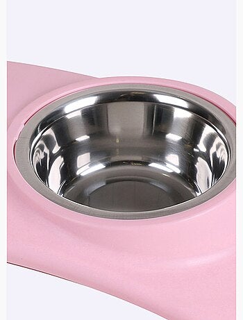 Gamelle double en inox pour chien