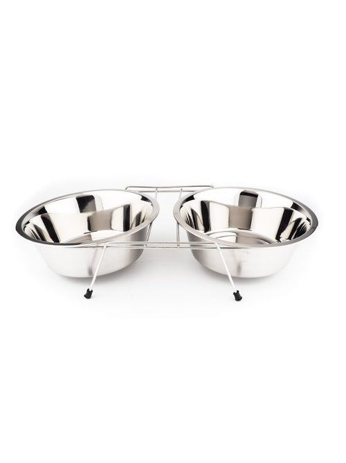 Gamelle double inox avec support - AFIBEL - Kiabi