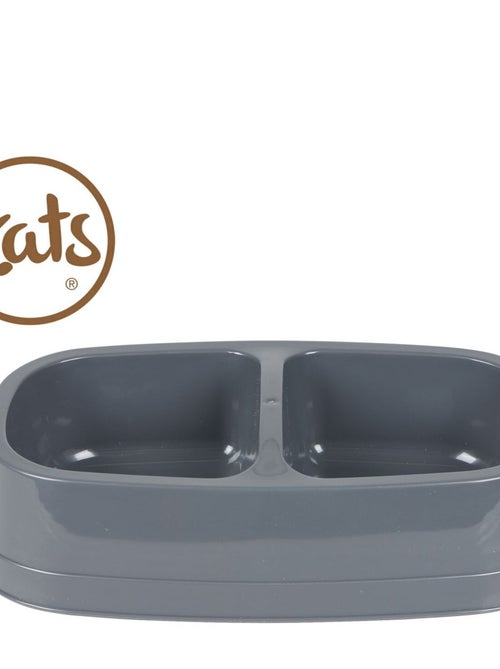 Gamelle double pour chien et chat en plastique CALI - Kiabi