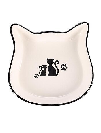 Gamelle duo de chat en céramique