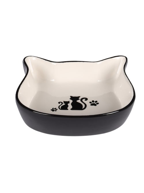 Gamelle duo de chat en céramique - Kiabi