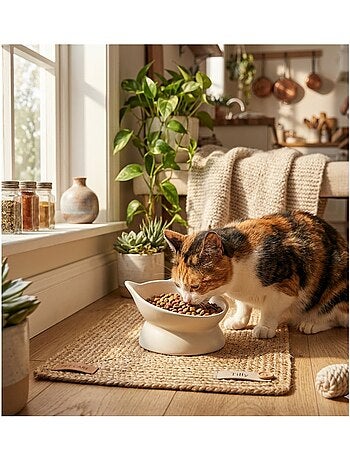 Gamelle ergonomique en céramique pour chat filou