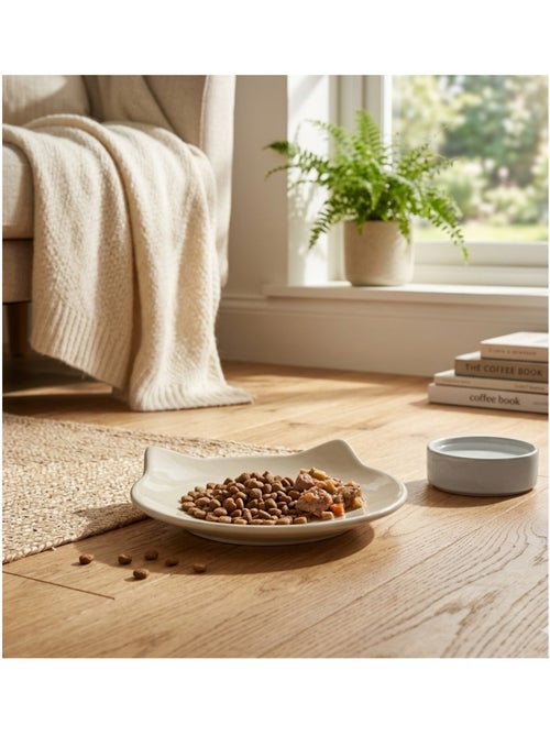 Gamelle plat en céramique pour chat anti-stress filou - Kiabi Gamelle plat en céramique pour chat anti-stress filou - Kiabi