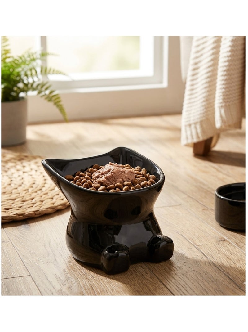 Gamelle pour chat nourriture et eau Dobby Noir - Kiabi