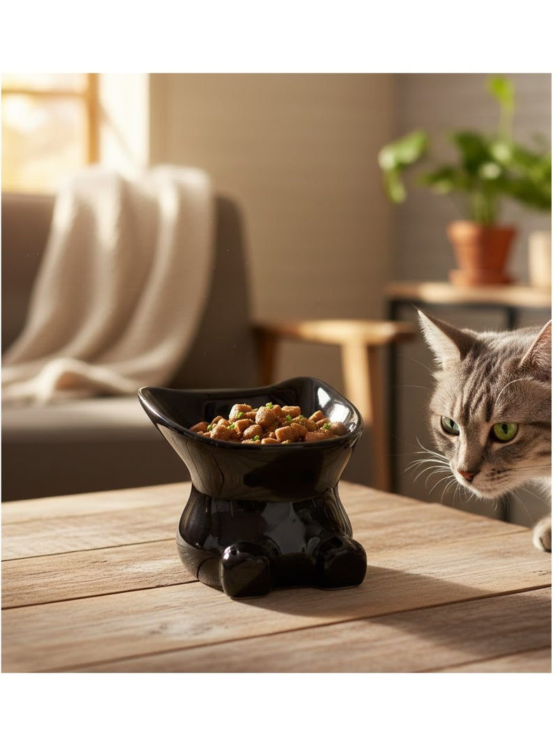 Gamelle pour chat nourriture et eau Dobby Noir - Kiabi