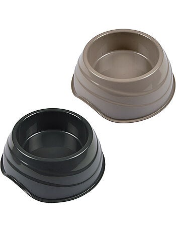 Gamelle ronde en plastique taupe