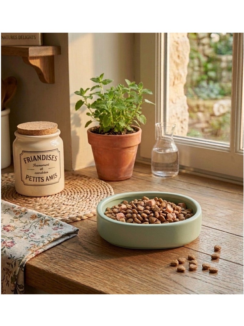 Gamelle ronde pour chat nourriture et eau Zara Vert - Kiabi