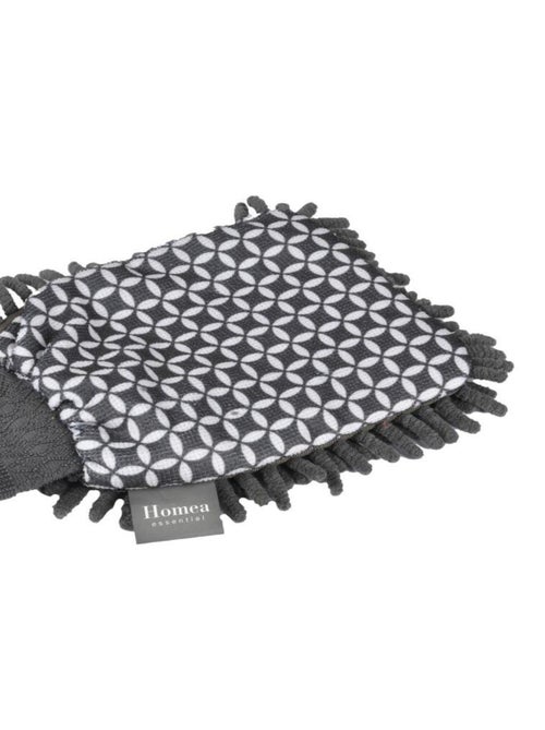 Gant chenille microfibre Terrazzio Gris - Kiabi