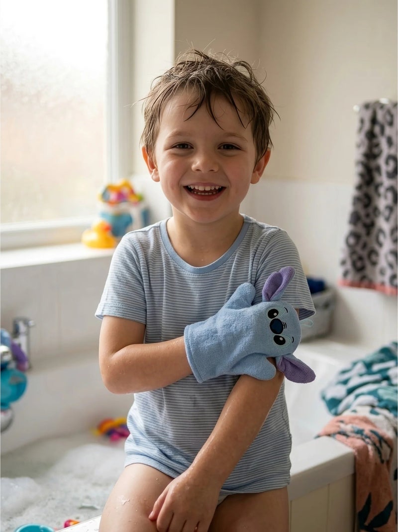 Gant de bain exfoliant 20 cm stitch disney Bleu - Kiabi