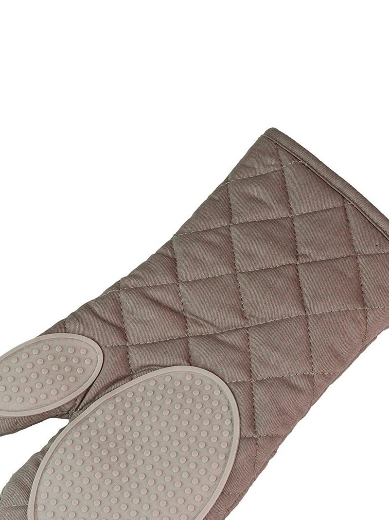 Gant de cuisine avec protection silicone Collection Cuistot Gris taupe - Kiabi