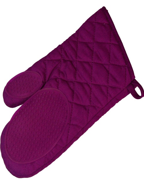 Gant de cuisine avec protection silicone Collection Cuistot Prune - Kiabi