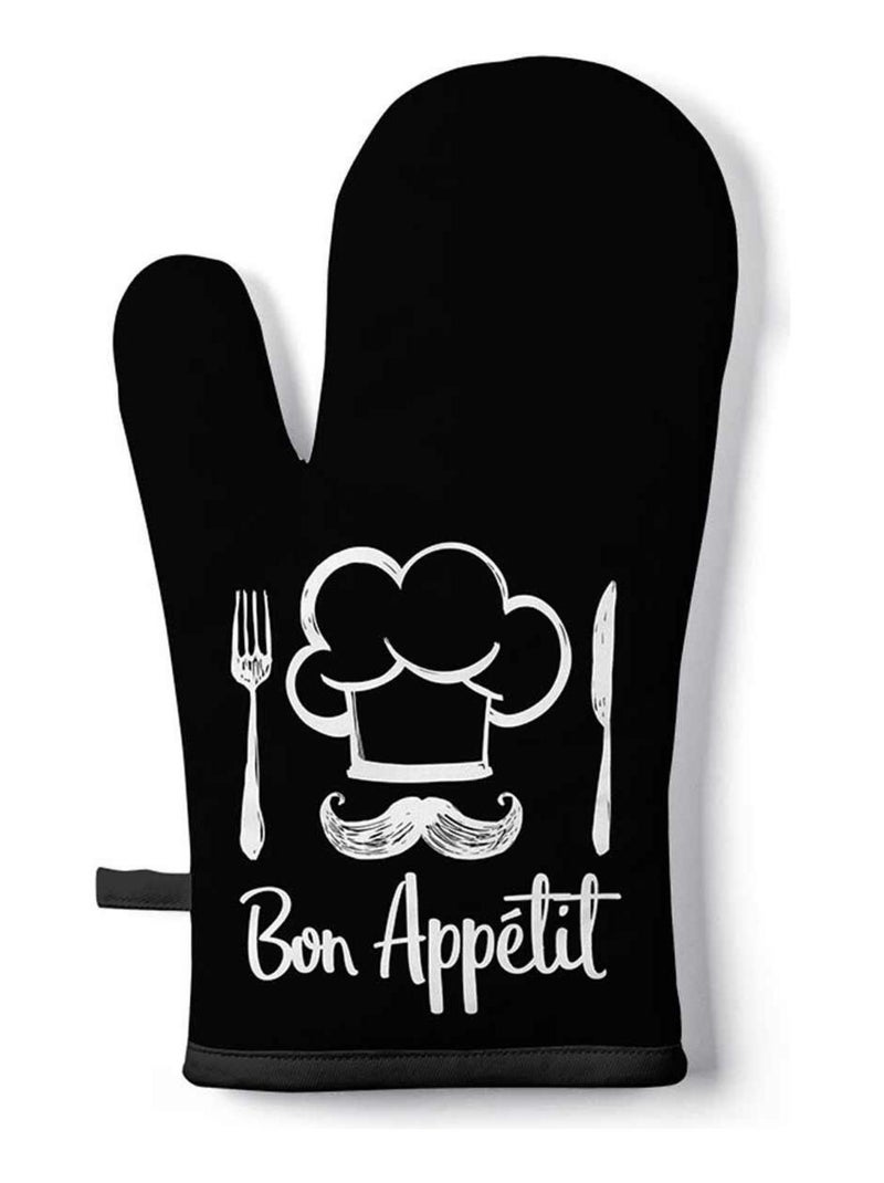 Gant de cuisine bon appétit Noir - Kiabi