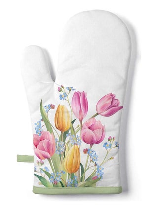 Gant de cuisine bouquet de tulipes
