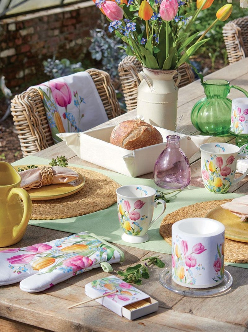 Gant de cuisine bouquet de tulipes Blanc - Kiabi