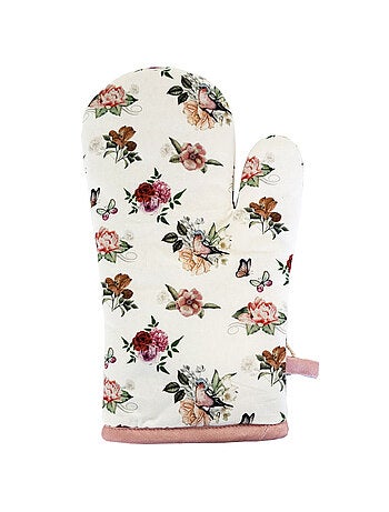 Gant de cuisine Charlotte fleurs oiseaux et papillons