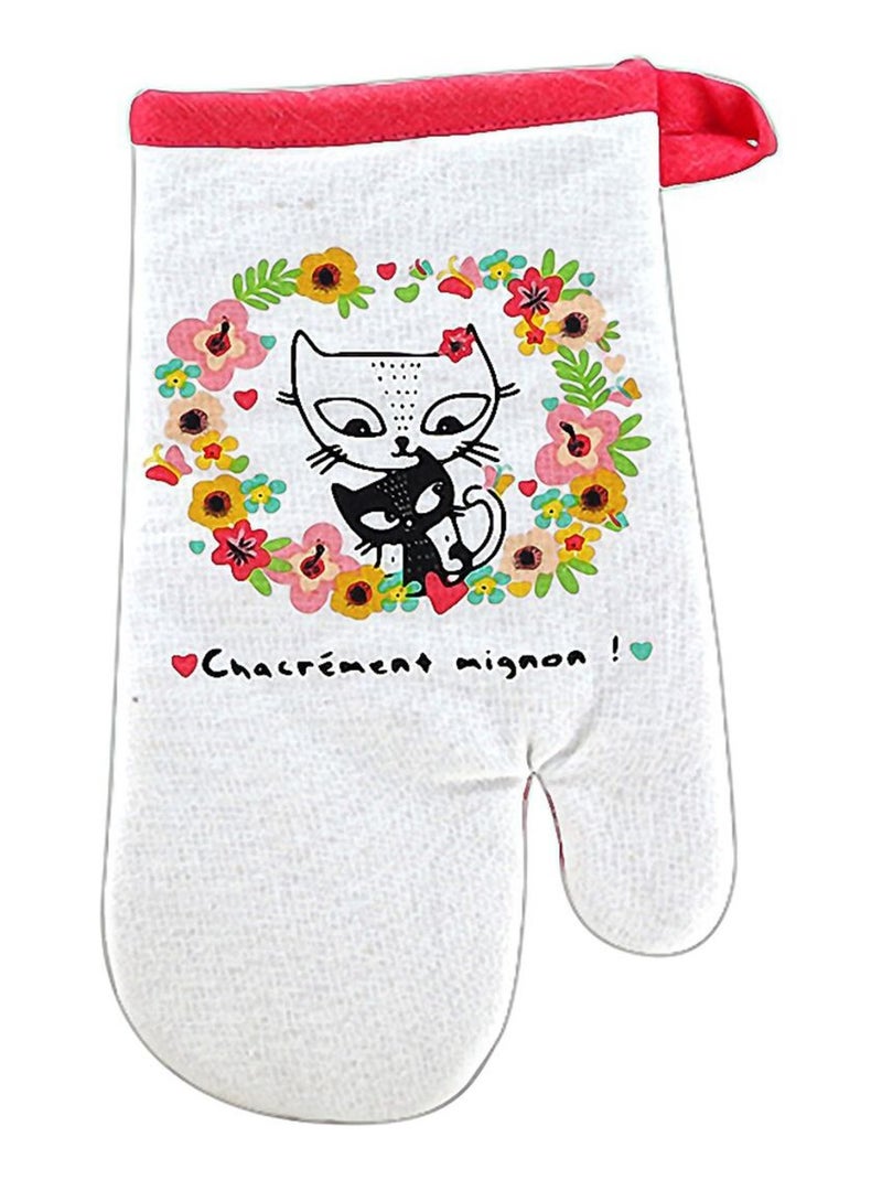 Gant de cuisine Chats Blanc - Kiabi
