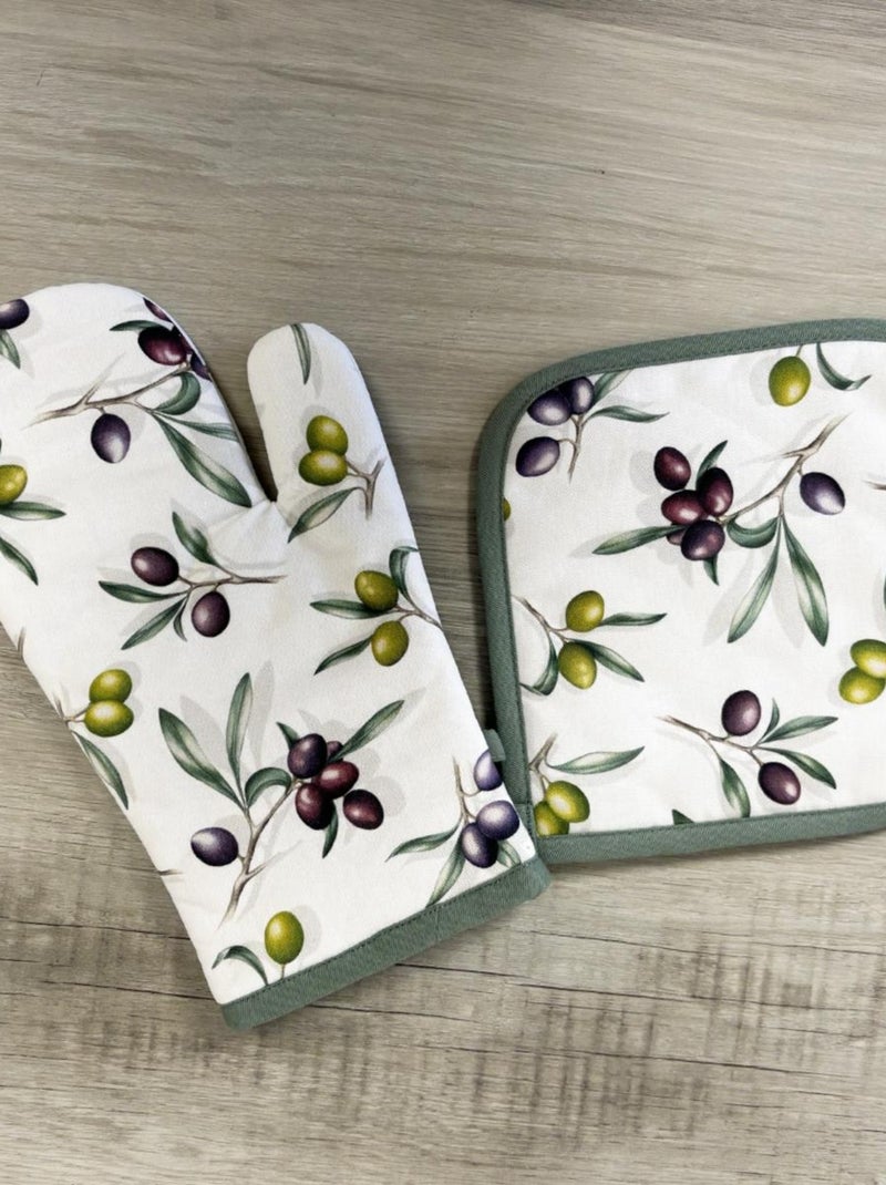 Gant de cuisine délicieuses olives Blanc - Kiabi