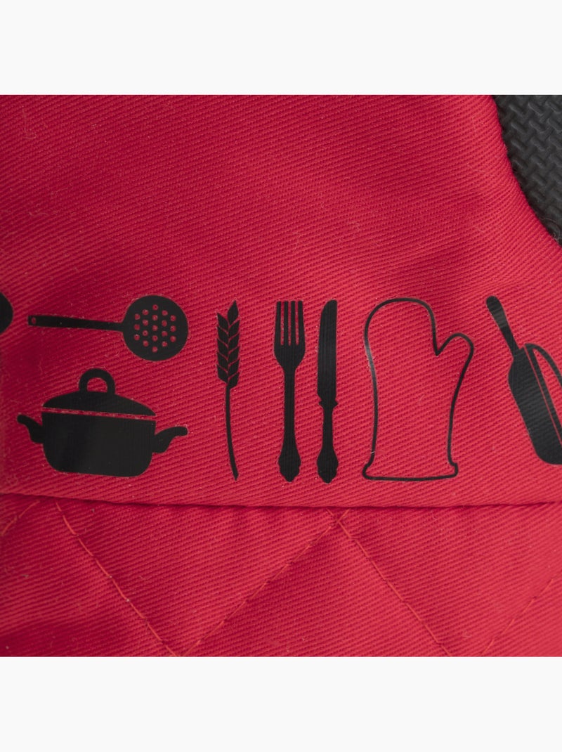 Gant de cuisine en néoprène ESSENTIELS Rouge - Kiabi