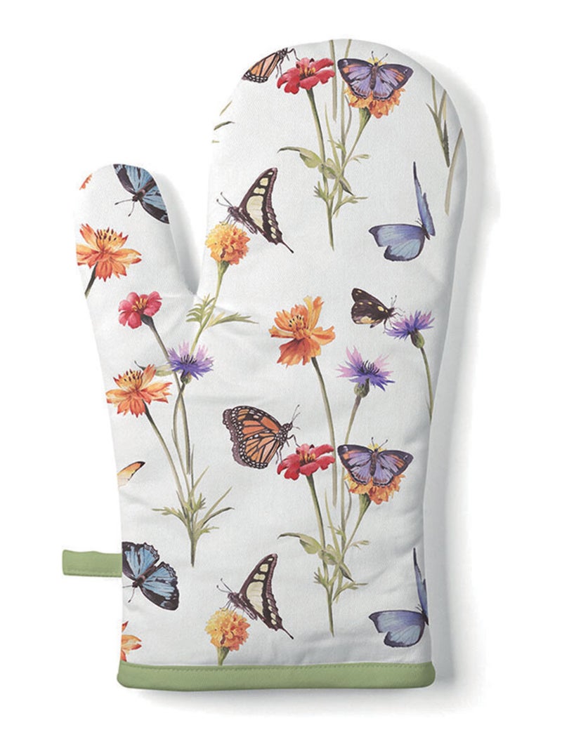 Gant de cuisine jardin de papillons Blanc - Kiabi